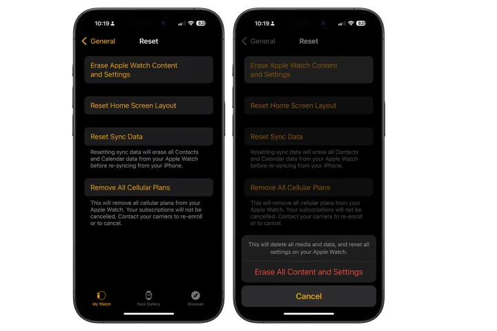 نحوه ریست فکتوری اپل واچ | بازگرداندن ساعت اپل به تنظیمات کارخانه 2 ریست فکتوری اپل واچ در آیفون