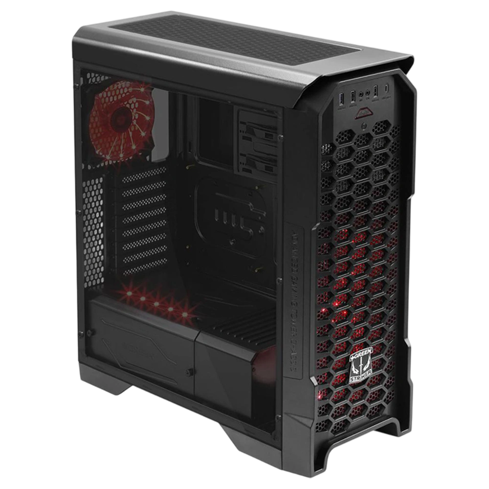 کیس کامپیوتر گیمینگ استوک گرین STRIKER